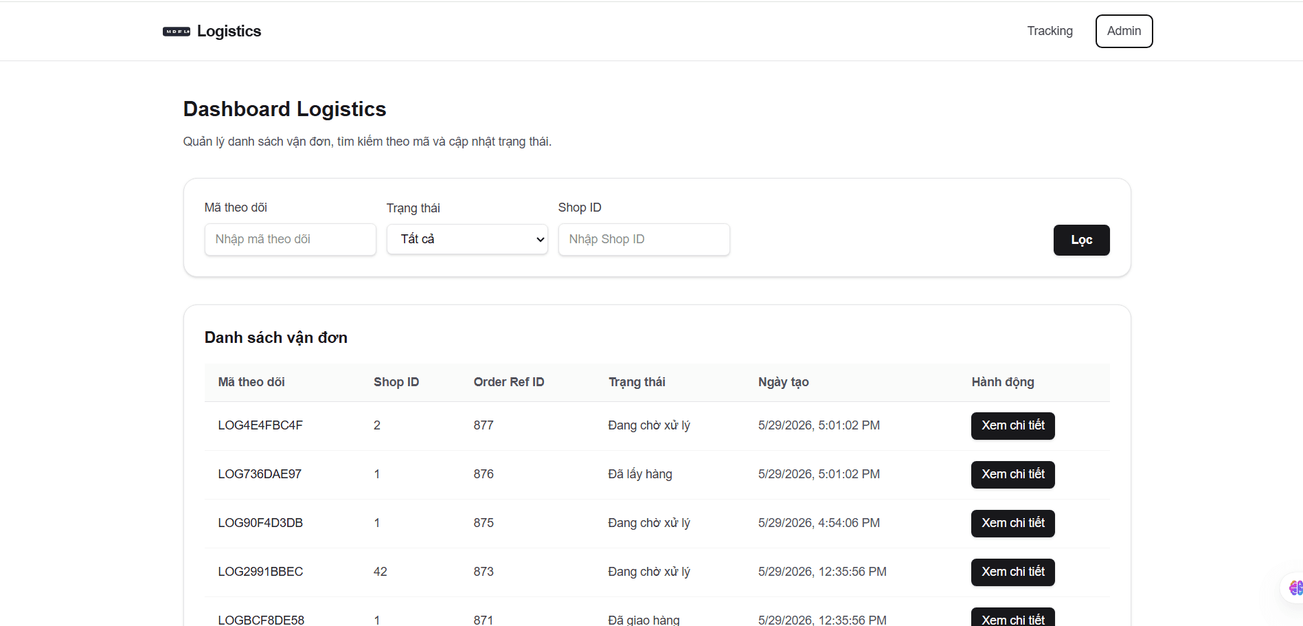 Logistics Service for E-Commerce